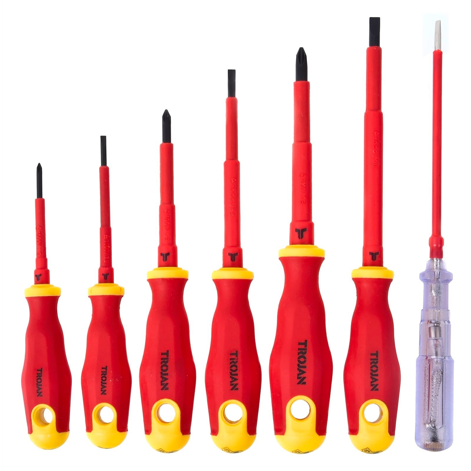 Trojan 7 Piece VDE Insulated Screwdriver Set, CRV