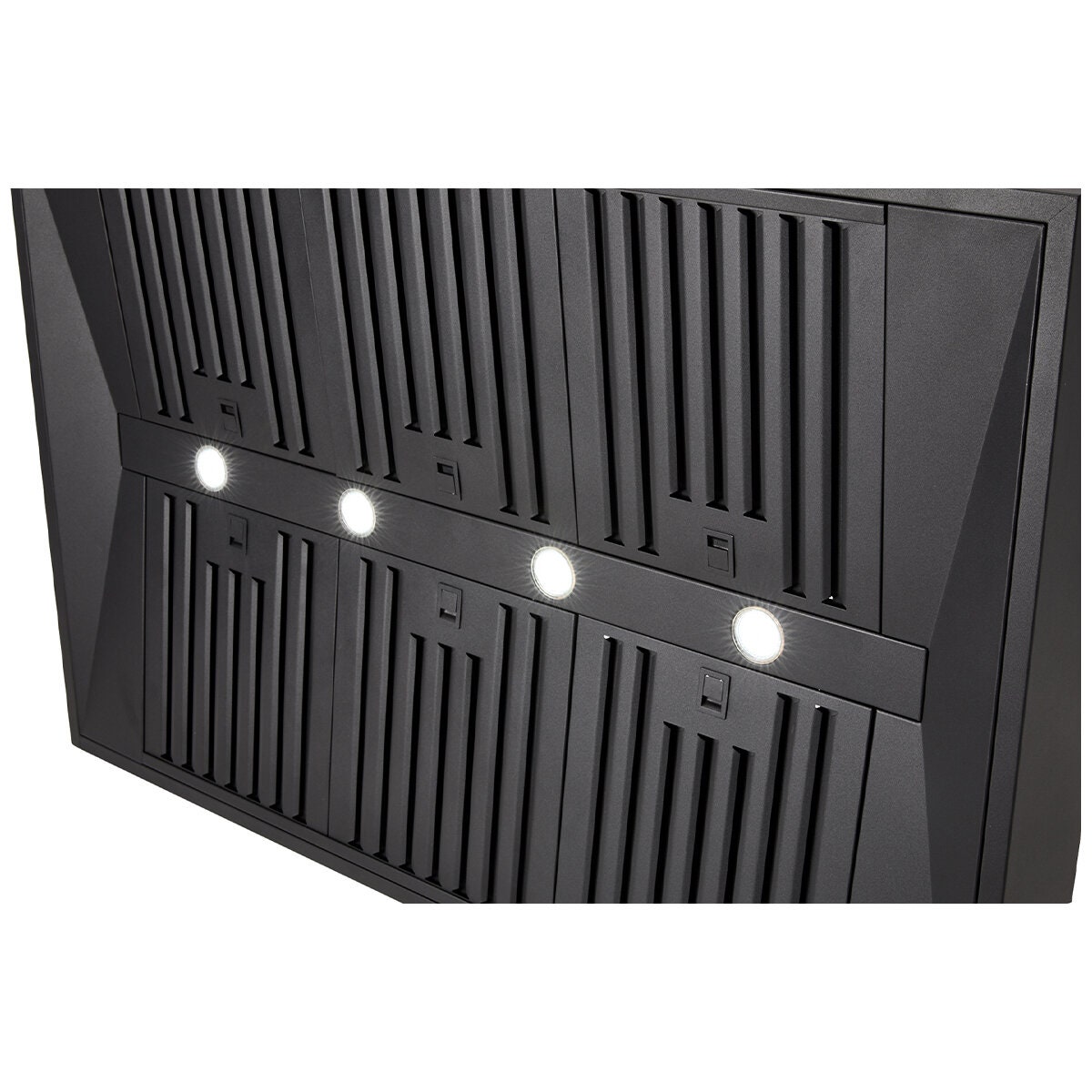 Schweigen 120cm Wall Mounted BBQ Rangehood - Black, 3000m³/h, 4 Speeds, Touch Controls - CL8912BSP2KIT