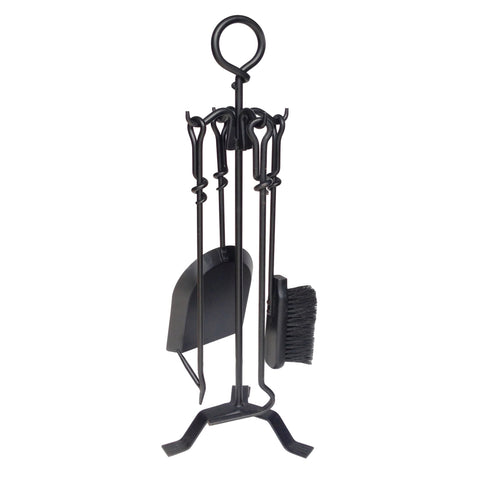Scandia Classic Fire Tool Set 5-Piece Mild Steel Black 270mm