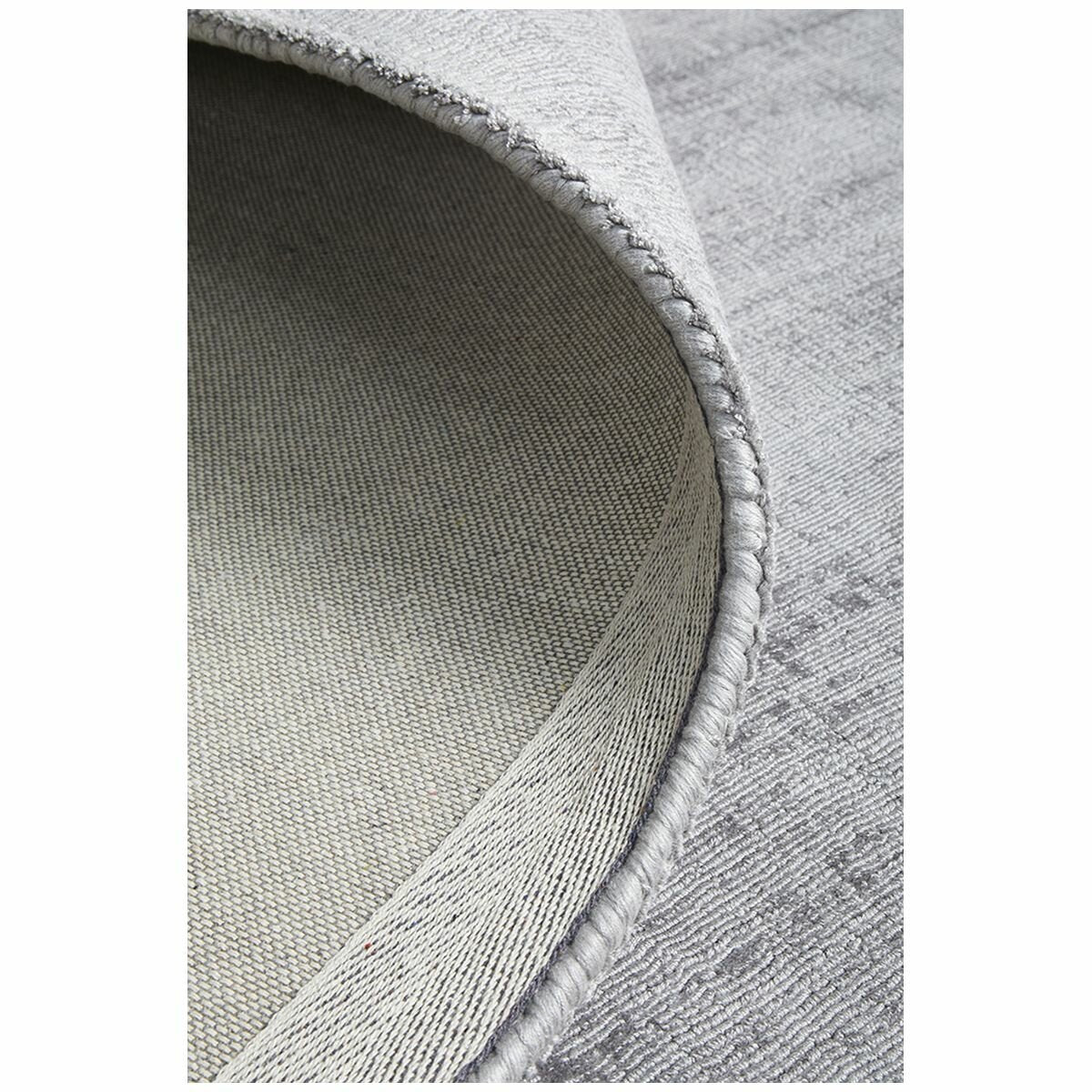 Rug Culture Bliss Hand Loomed Extra Large Rug 400x300 - Grey Viscose, Cotton Backing - BLSGREY400X300
