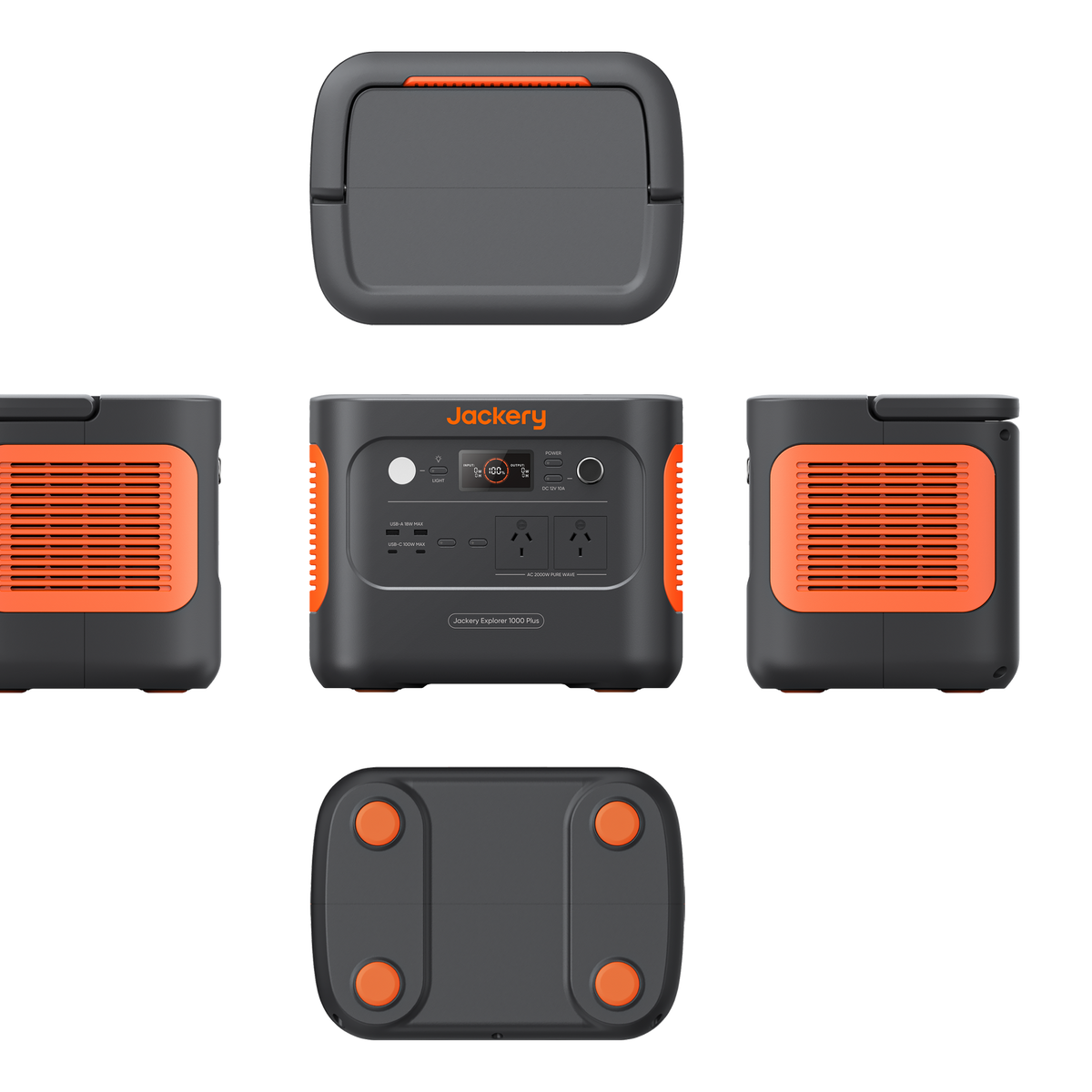 Jackery Explorer 1000 Plus Portable Power Station, 1264Wh, 2000W, Black