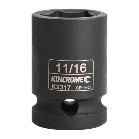 Kincrome 11/16" Square Drive Impact Socket - Cr-Mo Steel - Rust Resistant - SuperSaverAU - view 1
