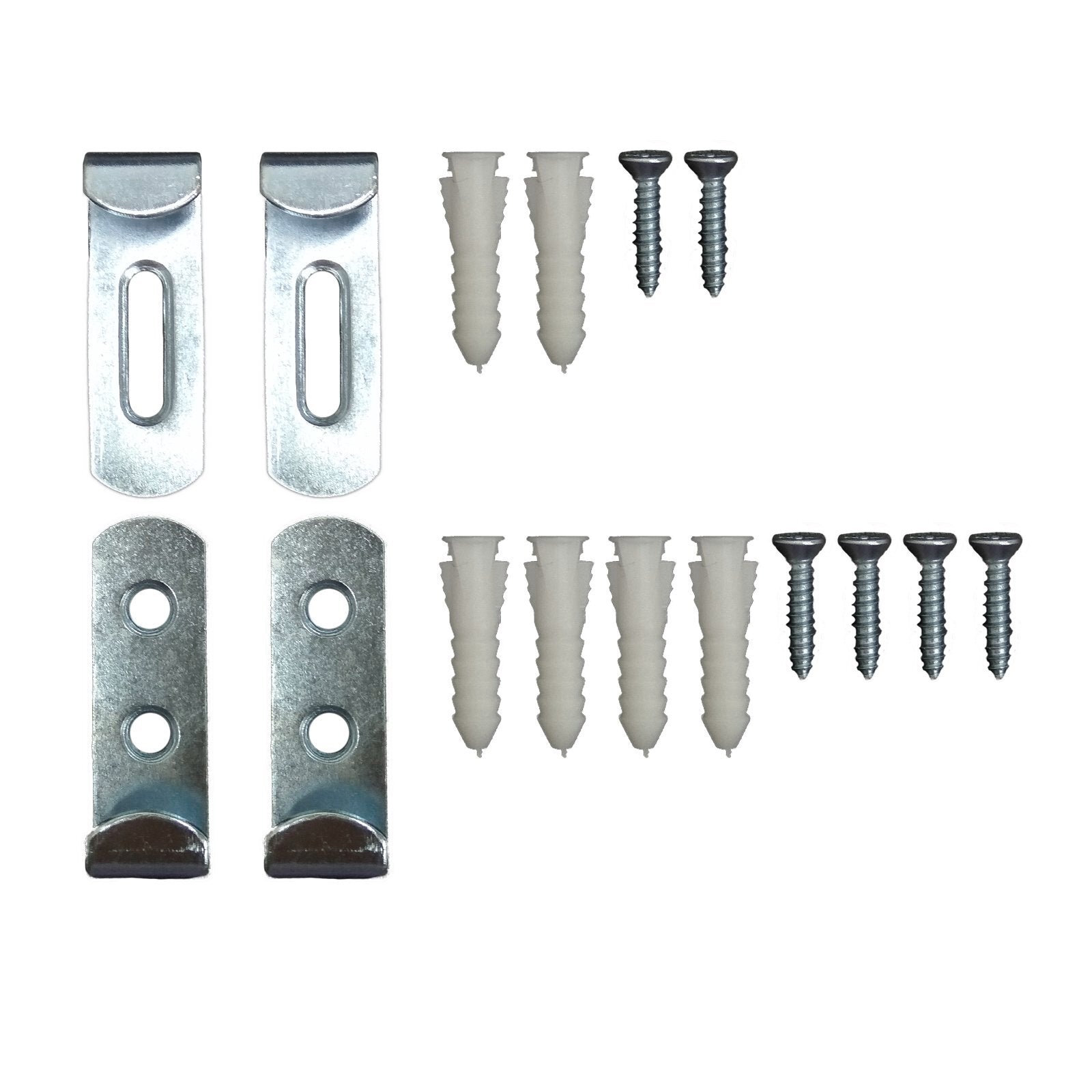 Everhang 11kg Low Profile Mirror Clip Set, Nickel Plated Steel