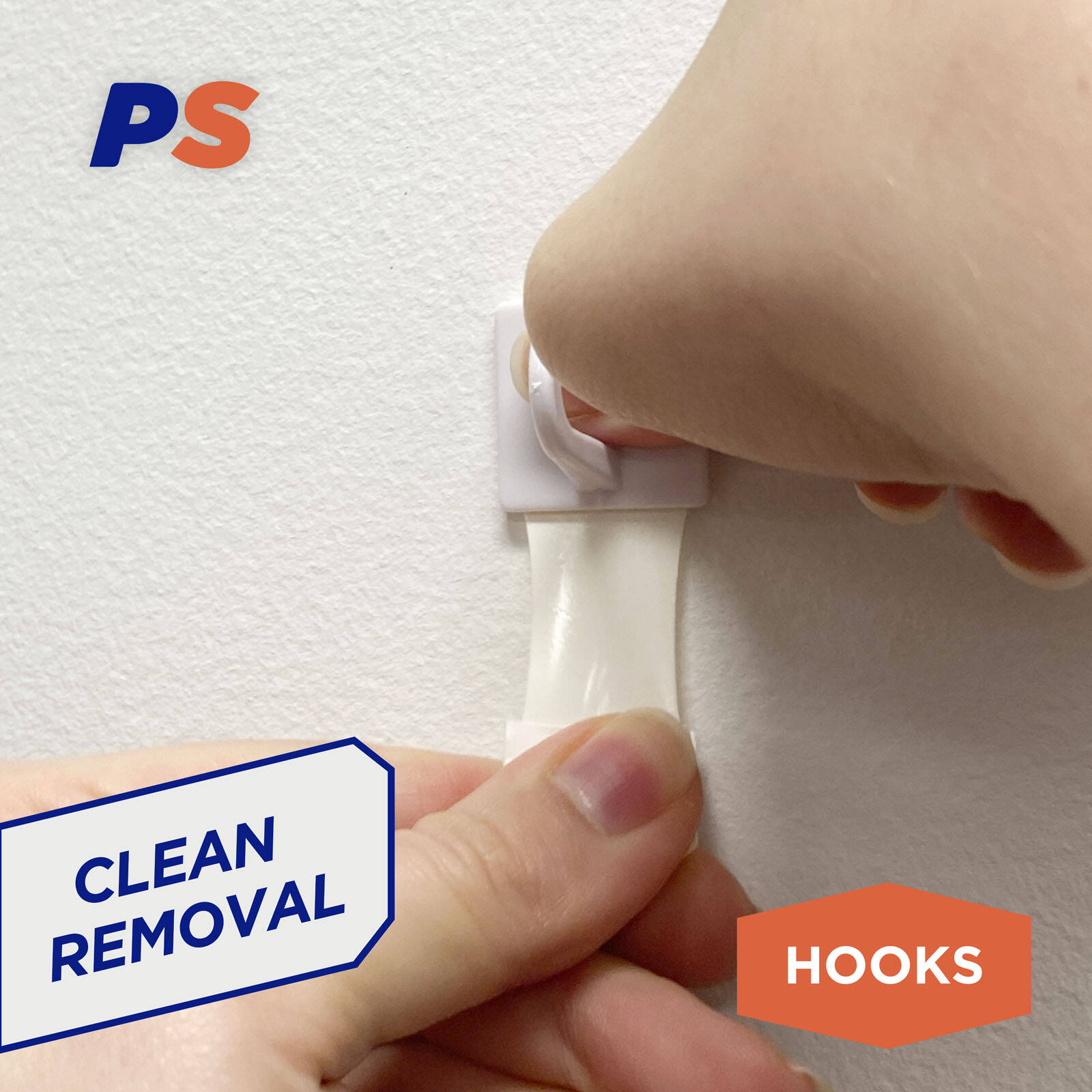 Permastik Adhesive Mug Hooks 10 Pack - White, No-Drill Cupboard Hooks