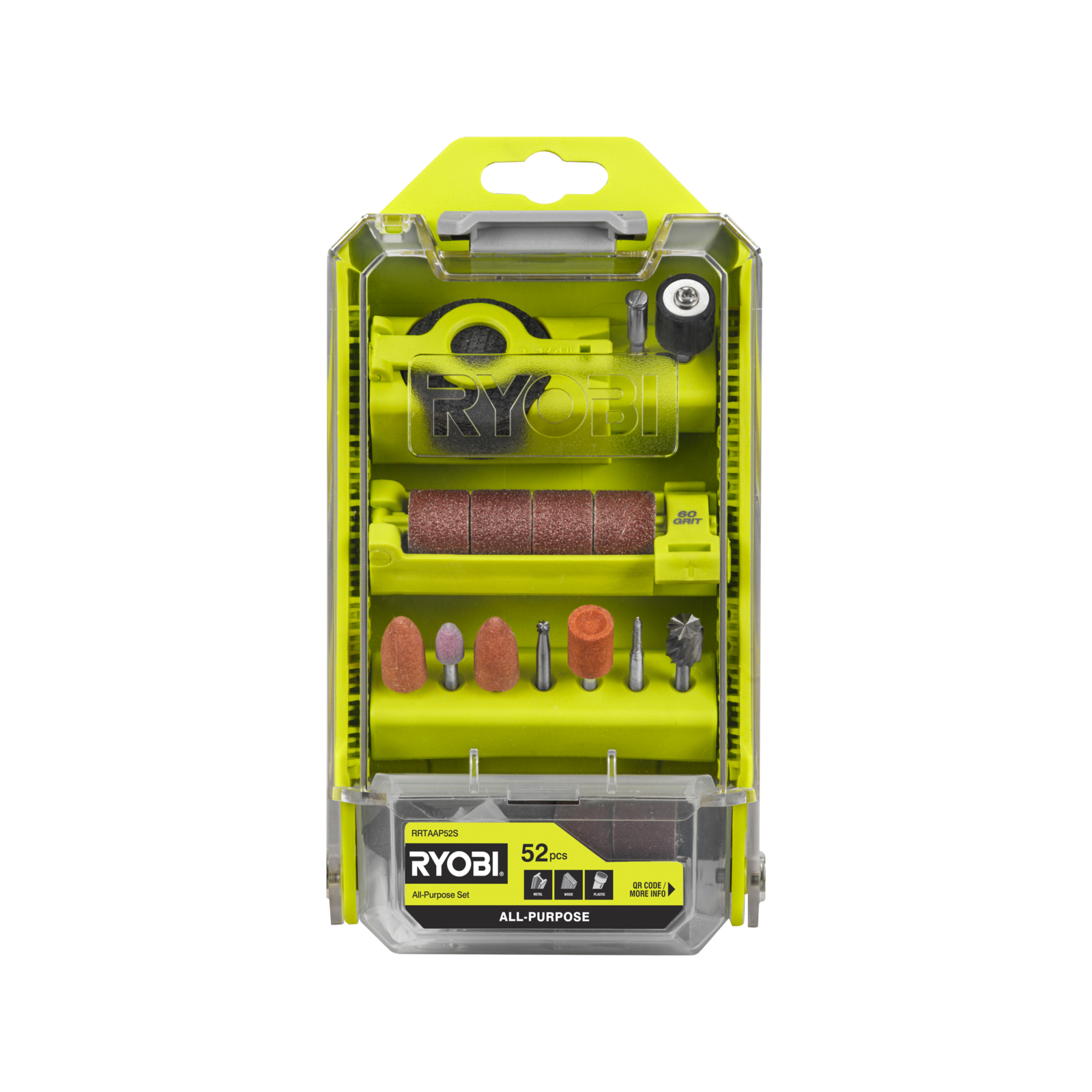 Ryobi All Purpose Rotary Tool Accessory Set - 52 Piece (Sanding, Cutting, Polishing)