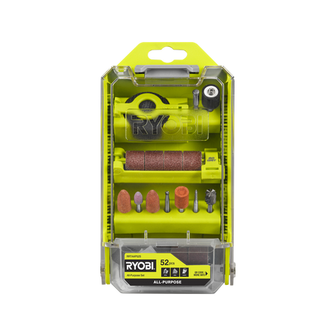 Ryobi All Purpose Rotary Tool Accessory Set - 52 Piece (Sanding, Cutting, Polishing)