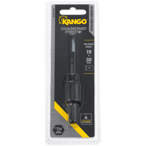 Kango 19-30mm Diamond Holesaw Arbor with Retractable Starter Bit Yellow