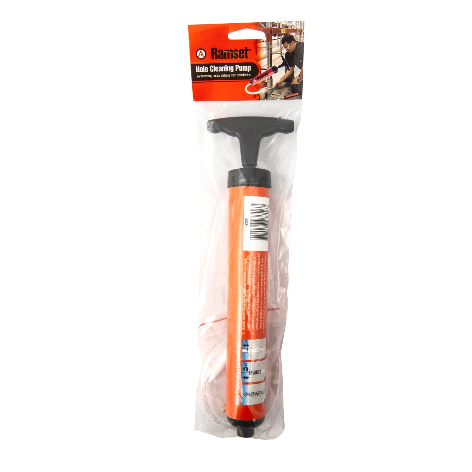 Ramset Hole Cleaning Pump, PVC Black and Orange
