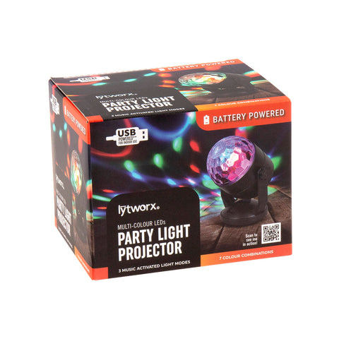 Lytworx Rechargeable Multicolour RGB Party Light Projector with Remote 70743