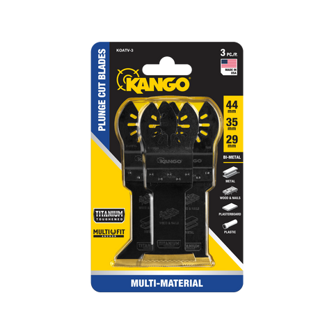 Kango 3 Piece 29/35/44mm Plunge Cut Multi Tool Blade Set KOATV-3