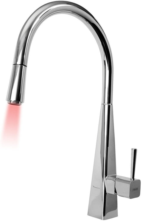 Franke Pyra Light pull-out tap in chrome - LED temperature indicator, WELS 6 star, 4.5L/min - TA6841CH