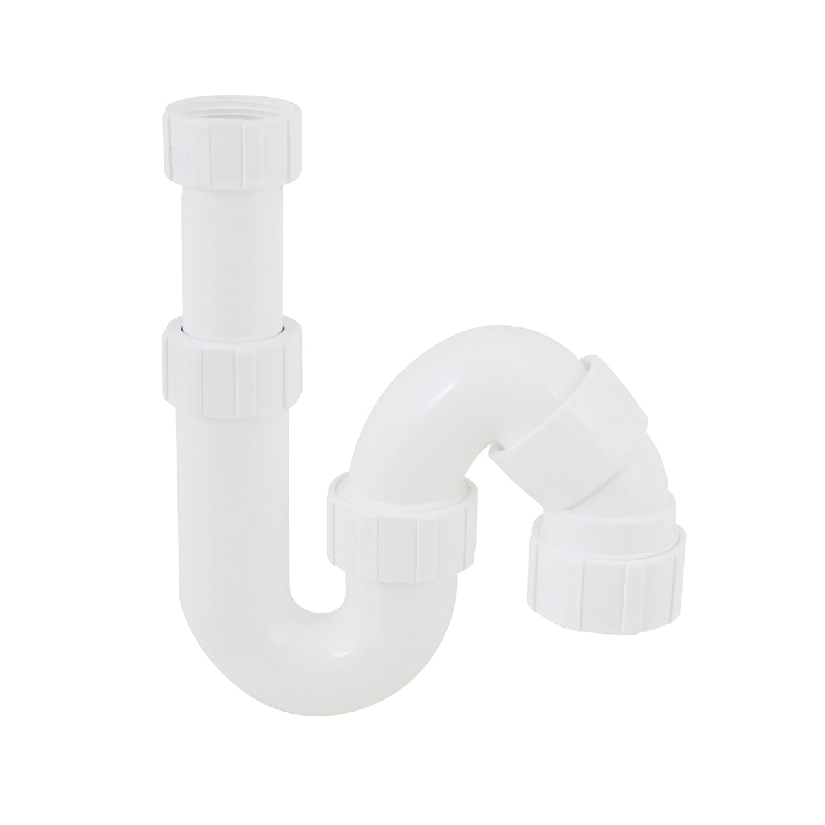 Haigh 32mm PVC Telescopic Space Trap, Adjustable S or P Style, White Push-Fit