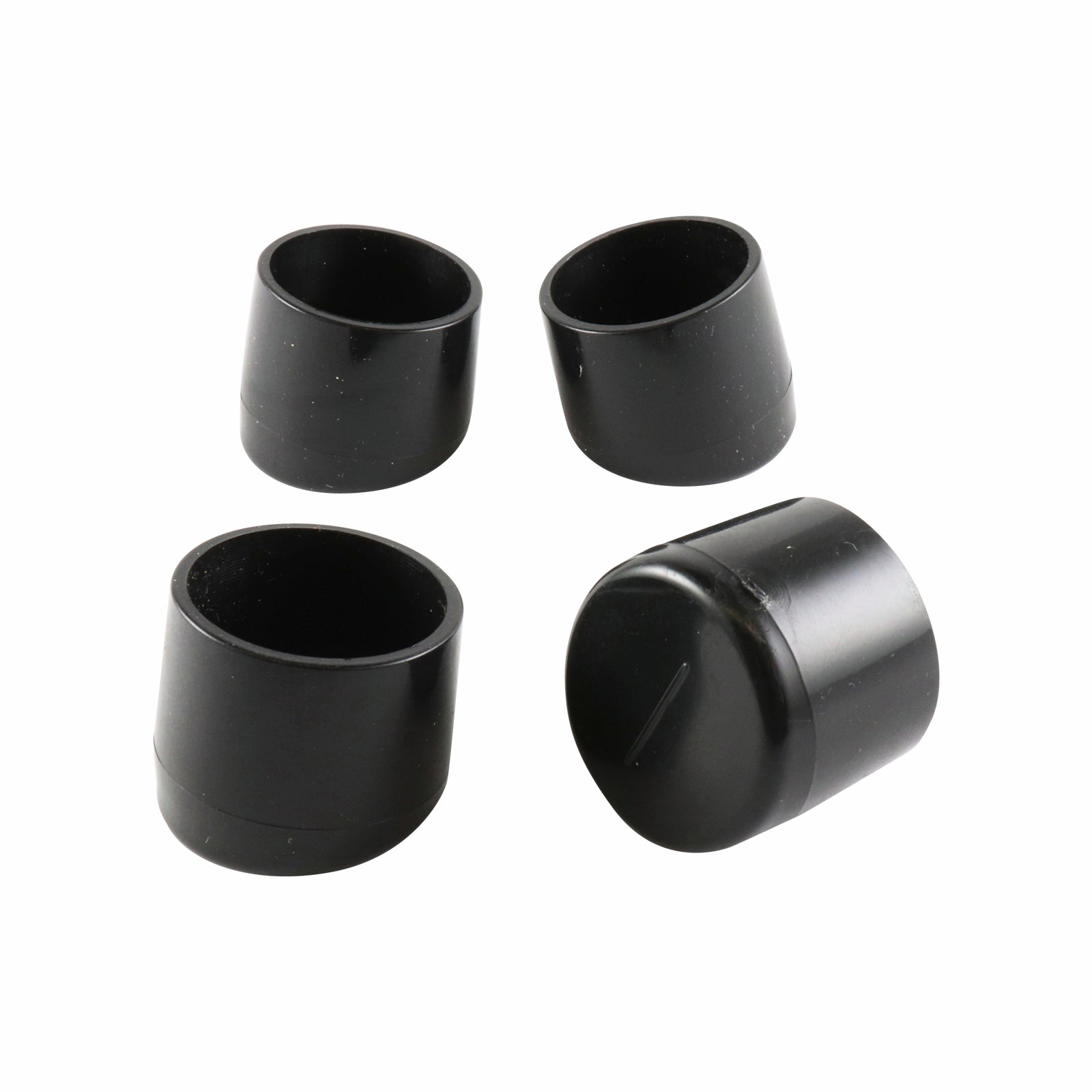 Surface Gard 25mm Black Round Angled External Plastic Chair Tip - 4 Pack