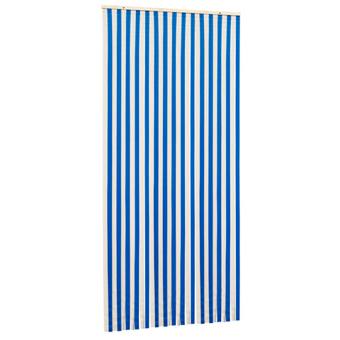 Pillar 86 x 200cm Blue/White PVC Weekender Insect Door Curtain, 5mm