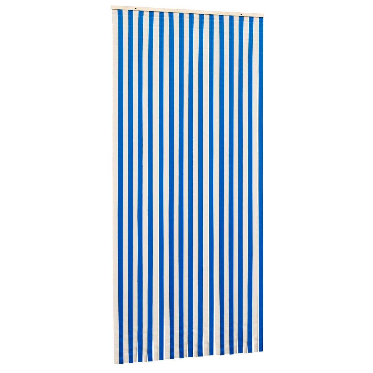 Pillar 86 x 200cm Blue/White PVC Weekender Insect Door Curtain, 5mm