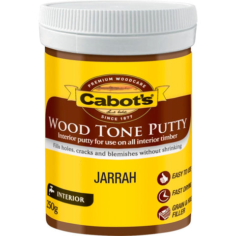 Cabot Jarrah Wood Tone Putty - 250g - Water Based - Fast Drying - SuperSaverAU - view 1