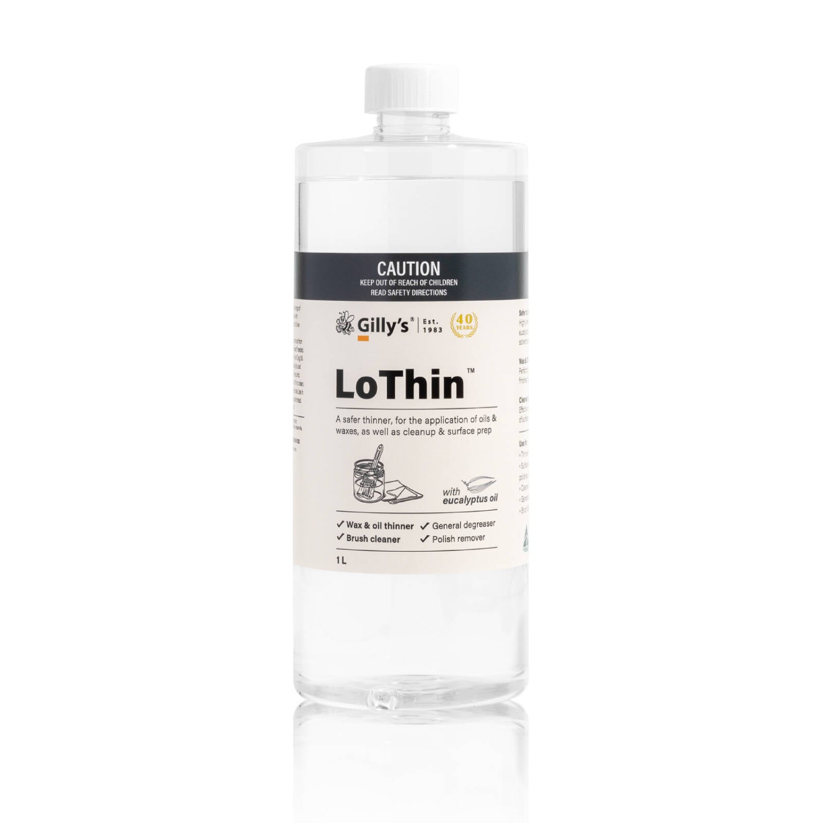 Gilly's LoThin Thinner and Cleaner 1.2kg for Oils and Waxes