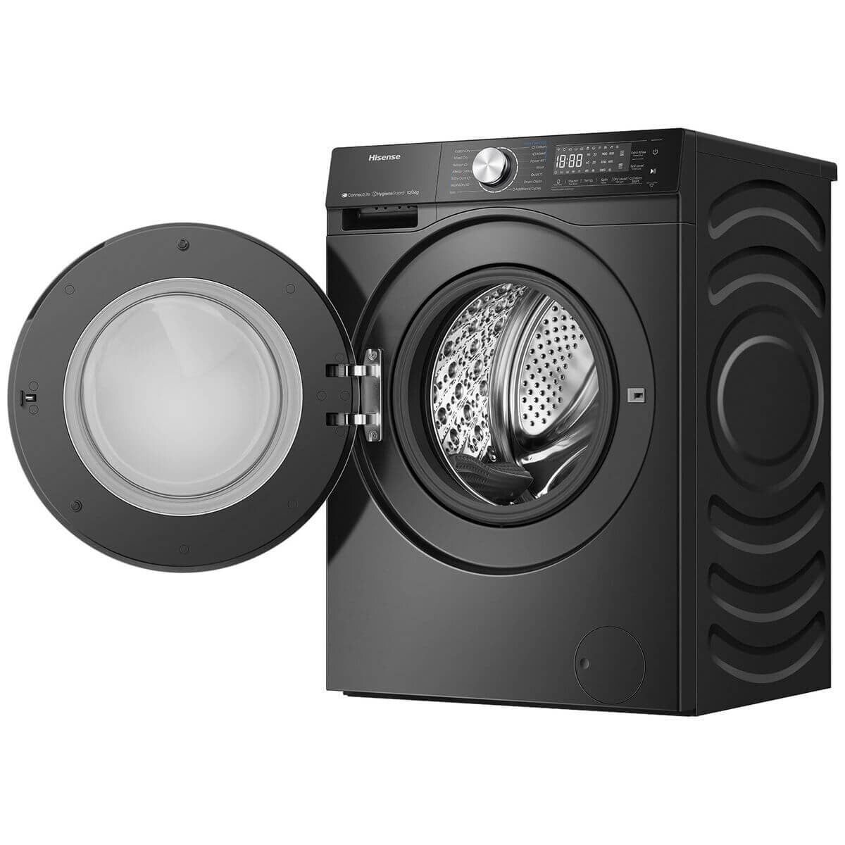Hisense Series 7 10kg/6kg Washer Dryer Combo - Steam, Jet Wash, UV Light Hygiene - Black - HCF7S1014BX