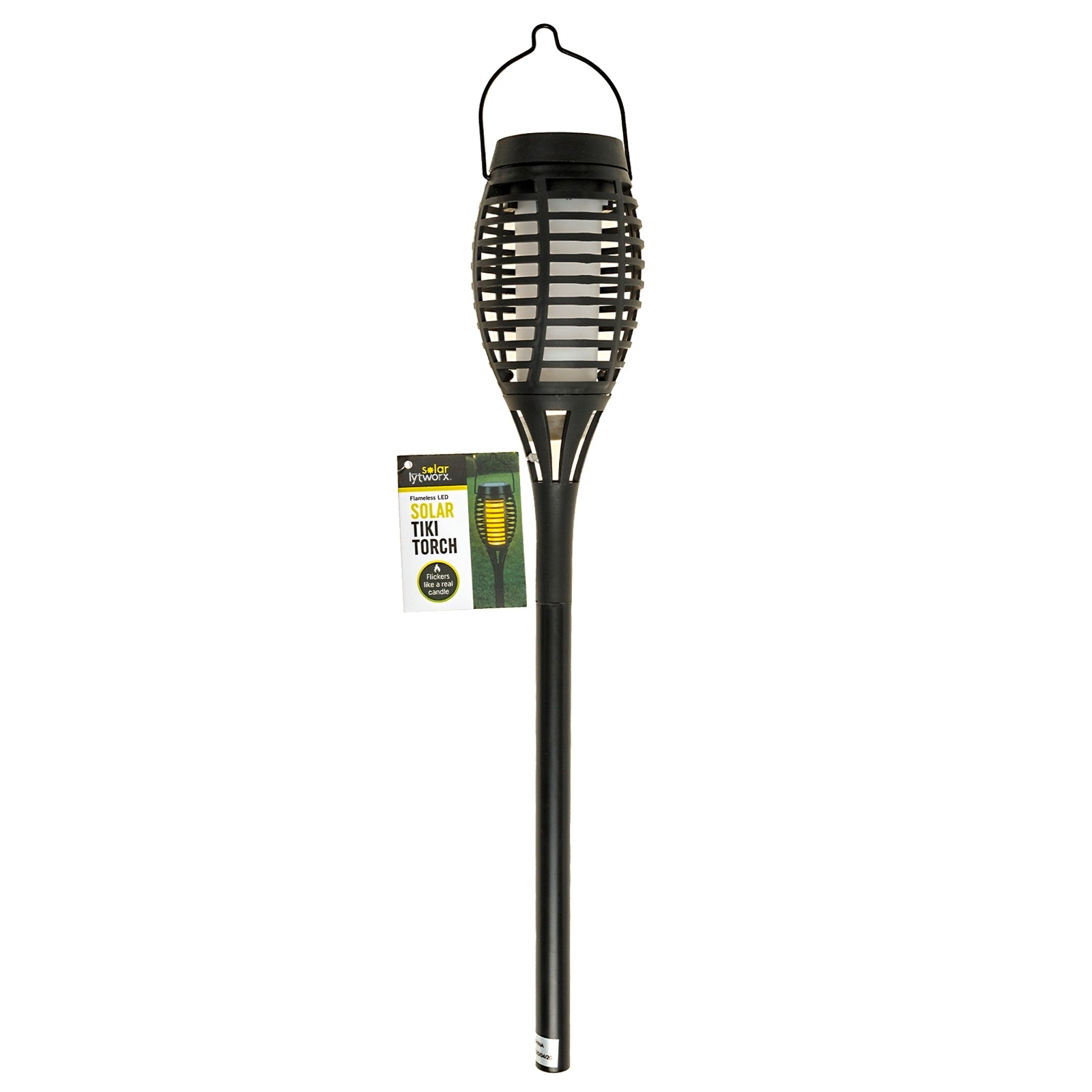 Lytworx Small Solar LED Tiki Torch, 40cm Stake or Hanging Outdoor 62469