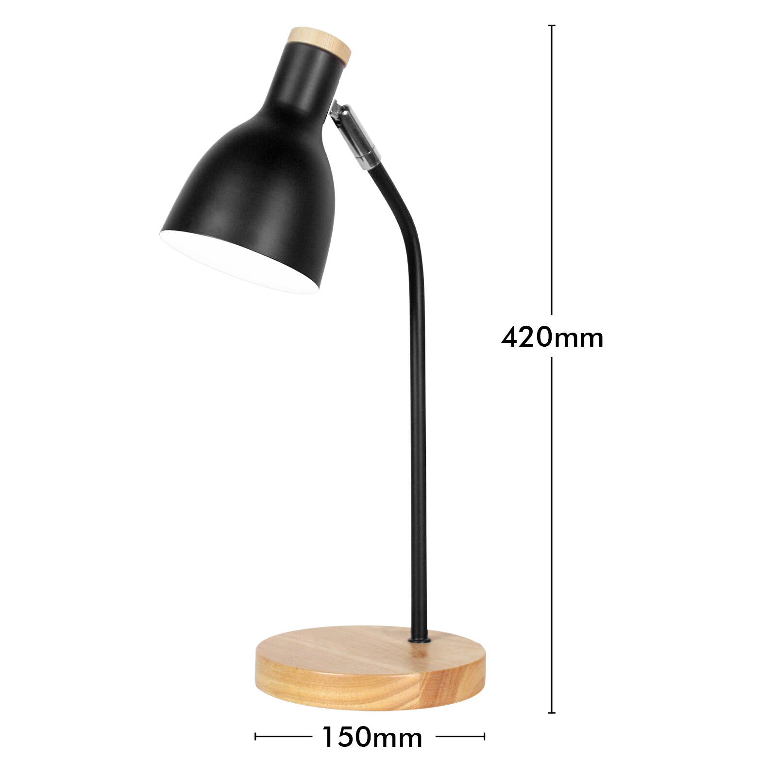 Verve Design Lexi Black Desk Lamp E14 25W Adjustable Head ATL358BK