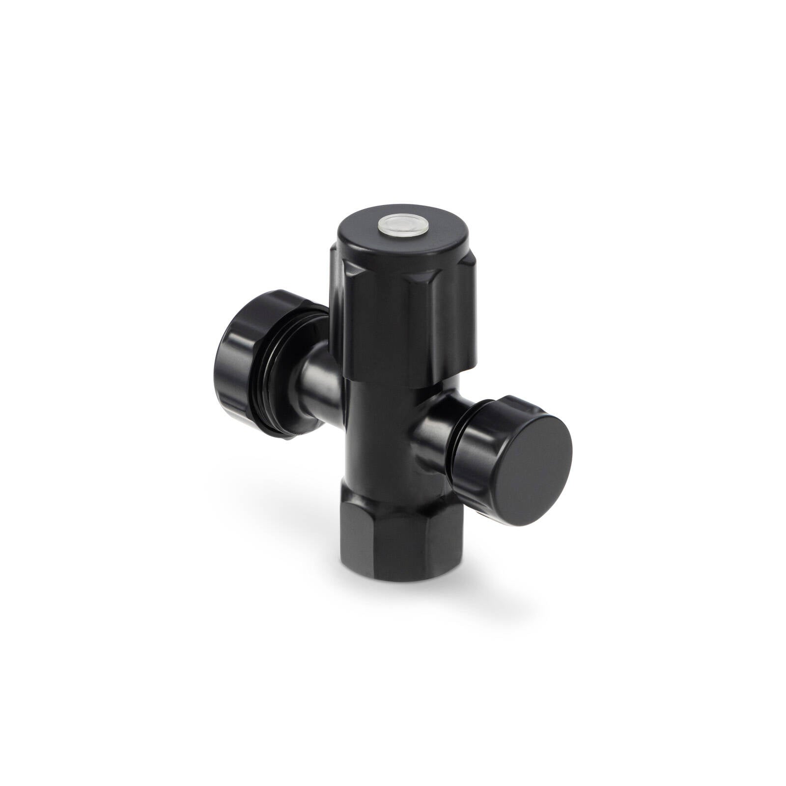 Brasshards 2 Way Under Sink Valve 20mm x 15mm Matt Black Brass Lead Free