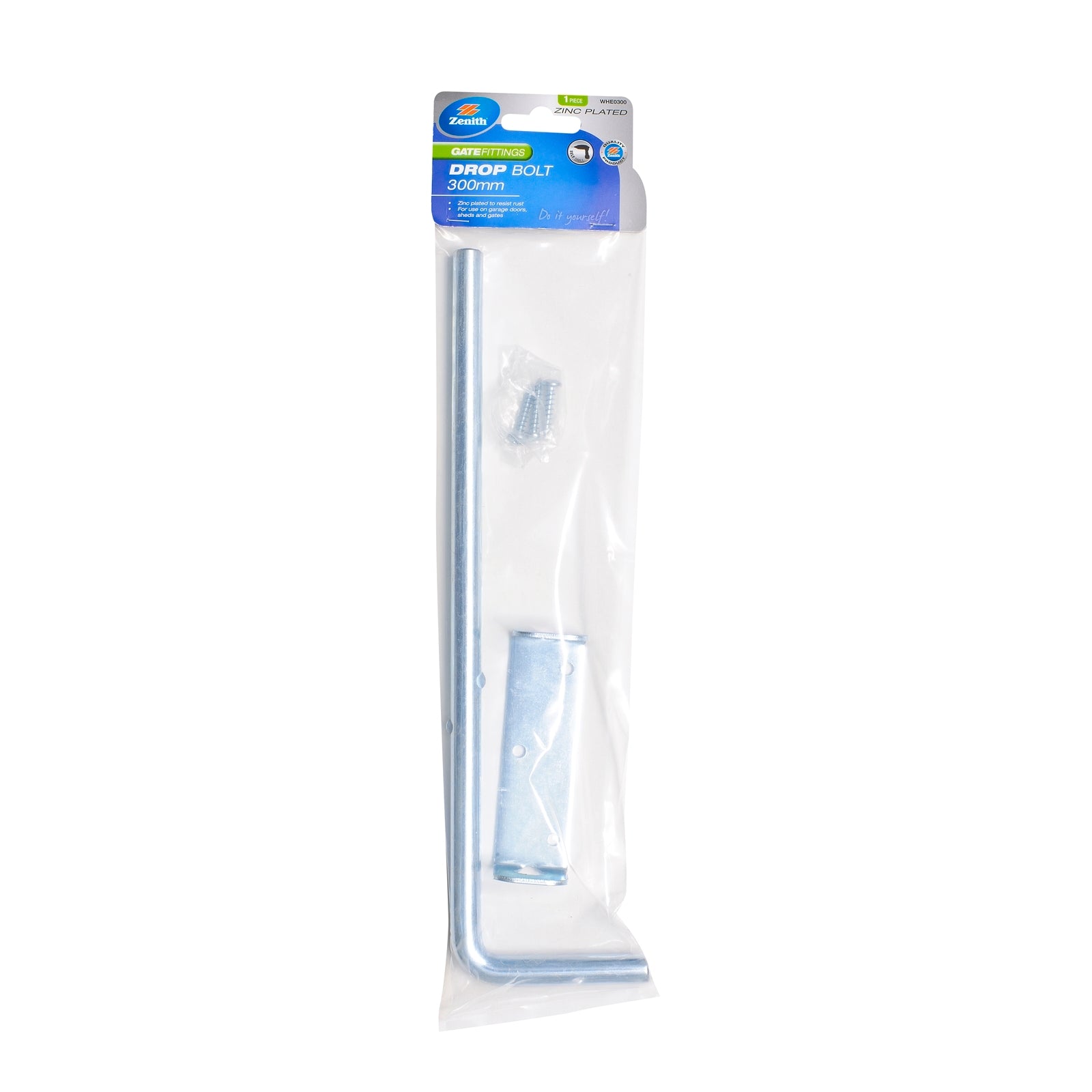 Zenith 300mm Zinc Plated Steel Drop Bolt