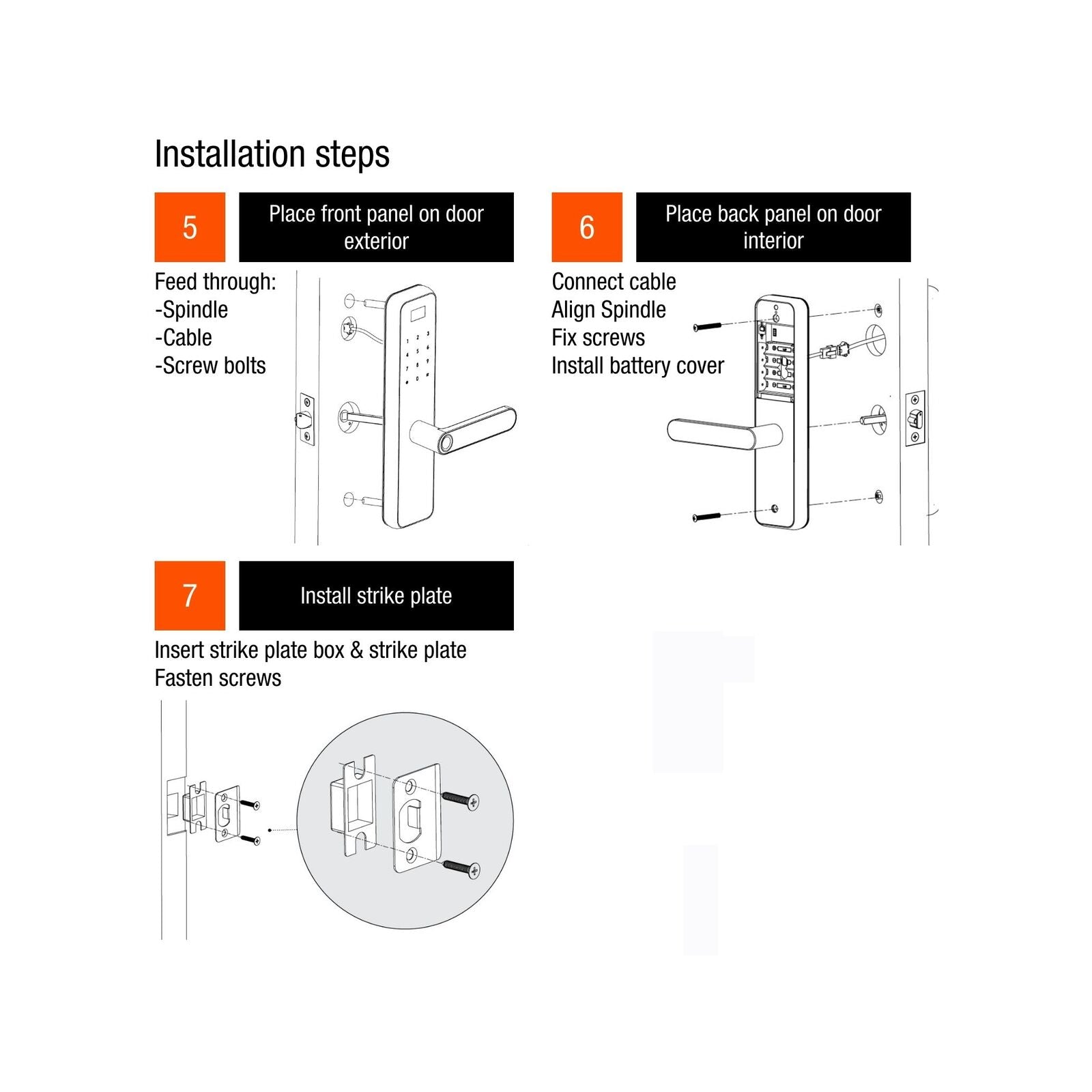 Lemaar Black Rectangle Latch Smart Lock 69300GBLK