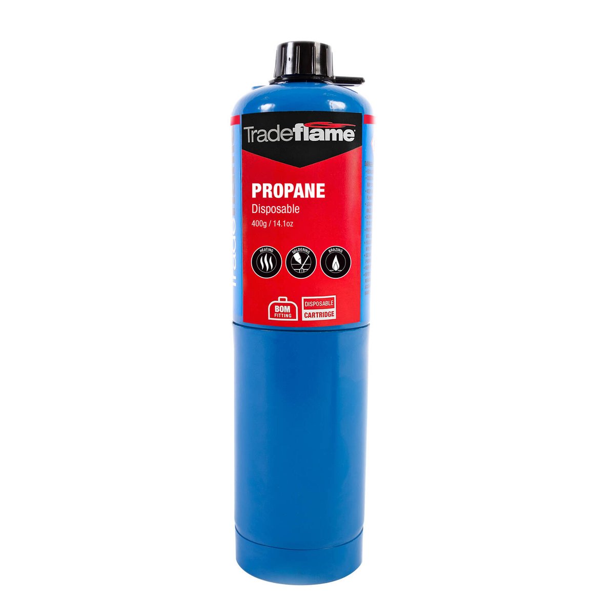 Tradeflame 400g Propane Cartridge - Slimline - Safe - High Heat Output - SuperSaverAU - view 1