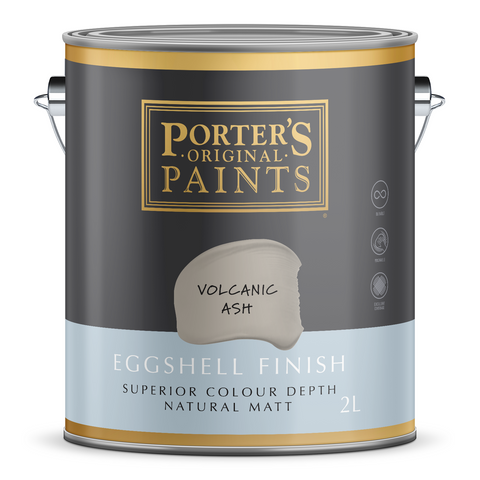 Porter's 2L Volcanic Ash Eggshell Washable Interior & Exterior Paint