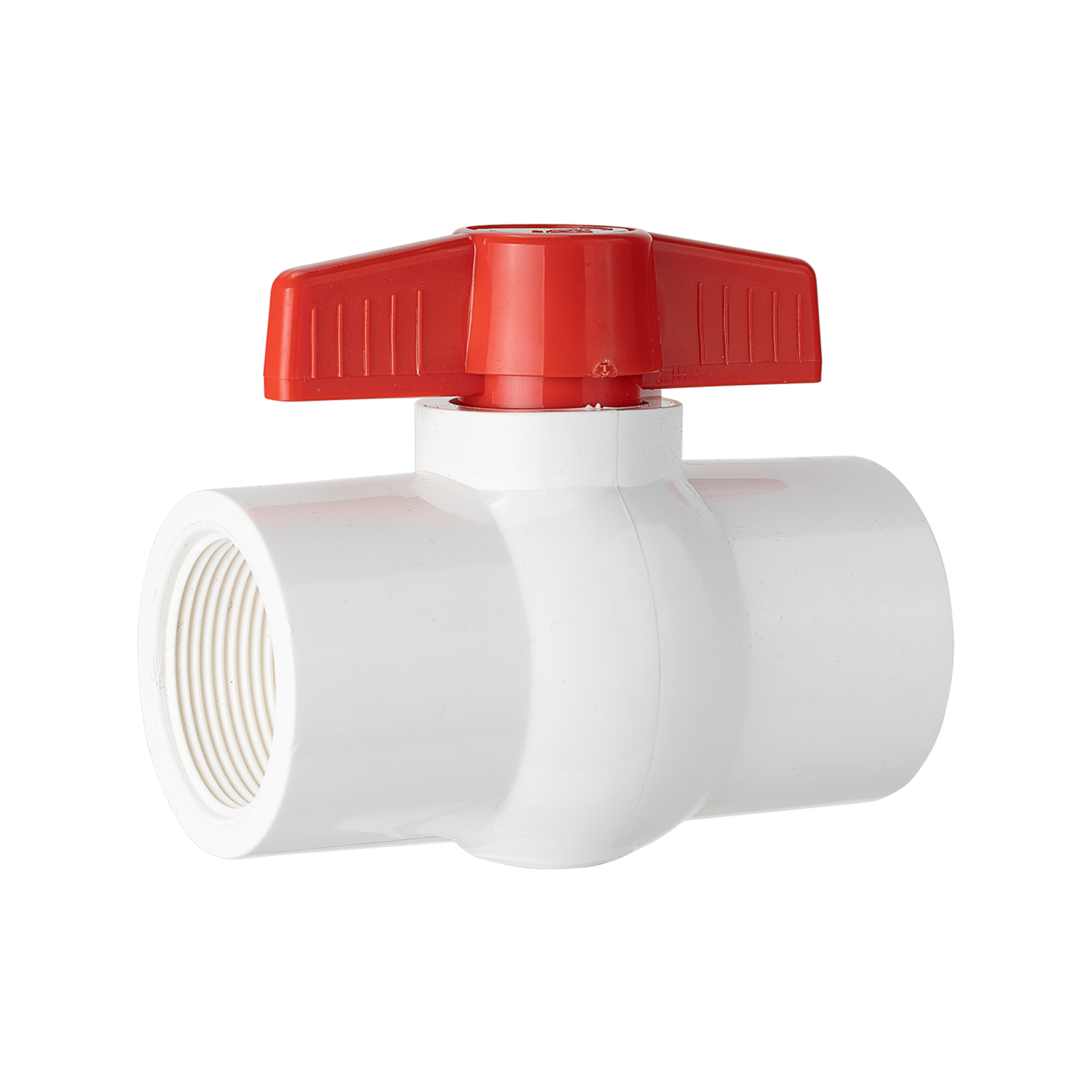 Holman 40mm PVC Pressure Ball Valve, ABS Plastic Flow Valve, White/Red
