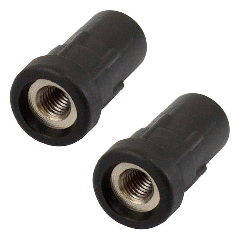 Richmond 25mm x M10 Round Threaded Tube Insert 2 Pack Zinc Plated