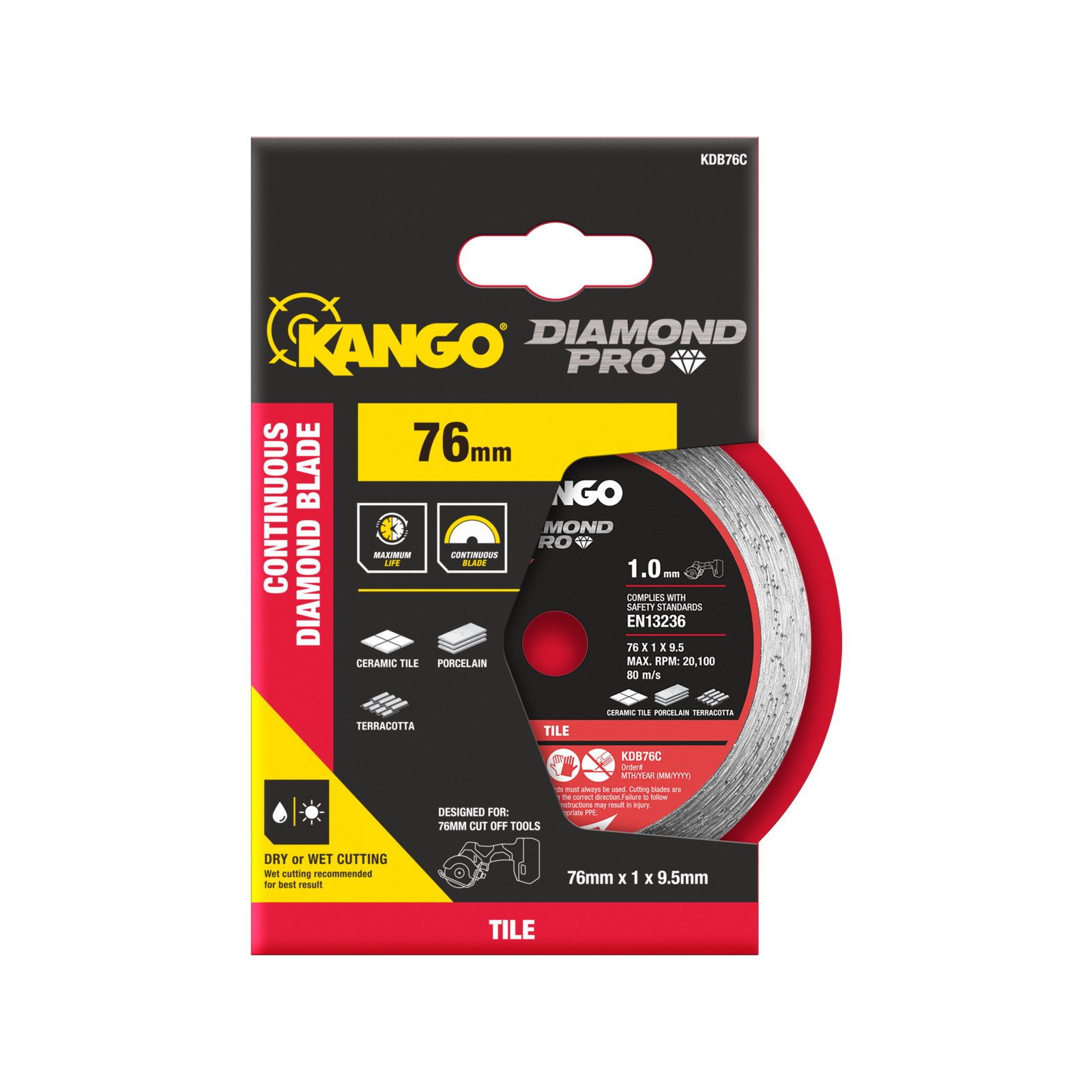 Kango 76mm Continuous Rim Diamond Blade KDB76C