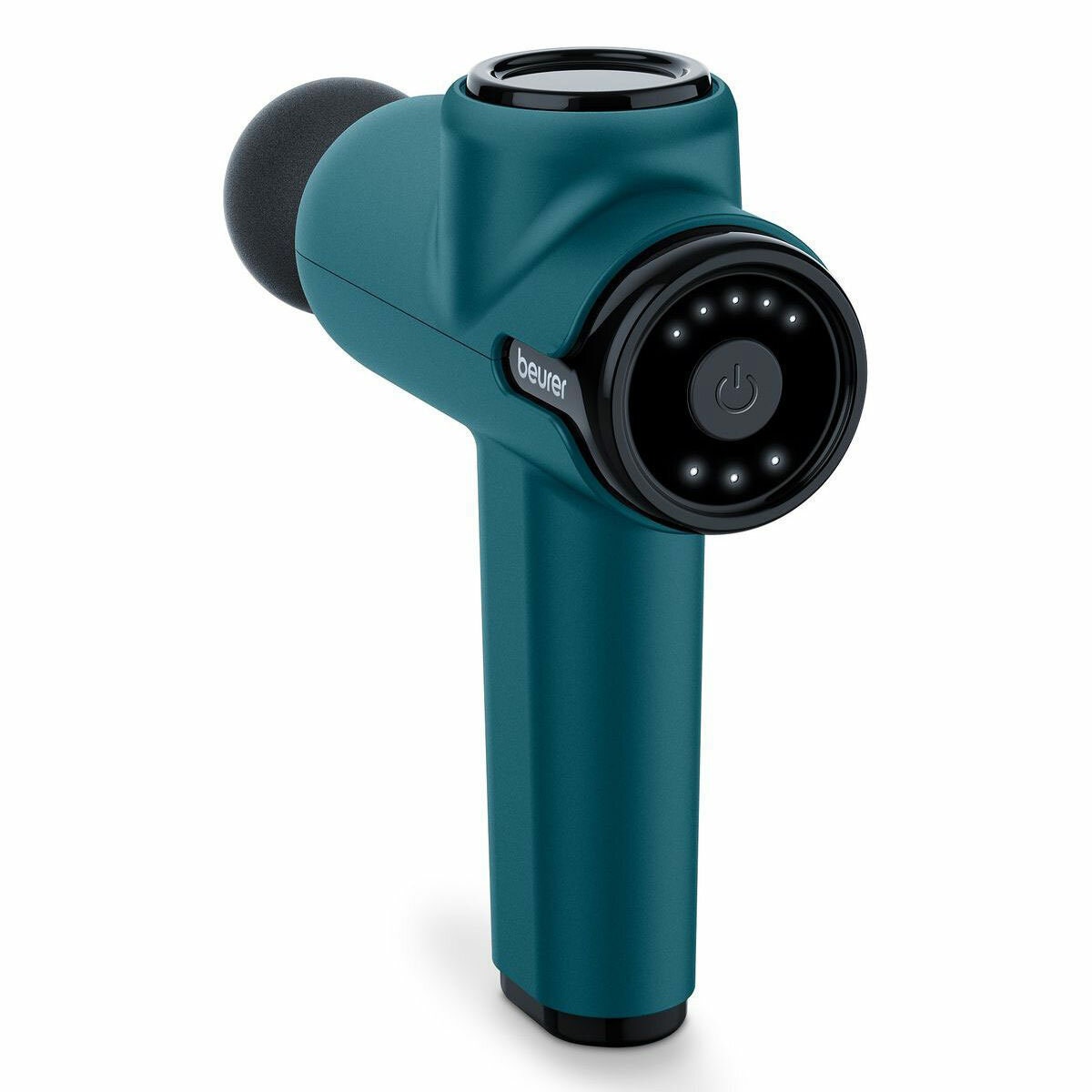 Beurer compact massage gun - five intensity levels, 4 attachments, cordless and rechargeable, green - MG99