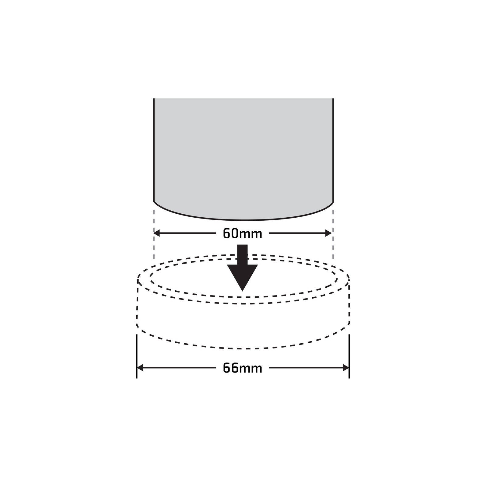 Surface Gard 60mm Clear Round Plastic Castor Cups - 4 Pack Floor Protectors