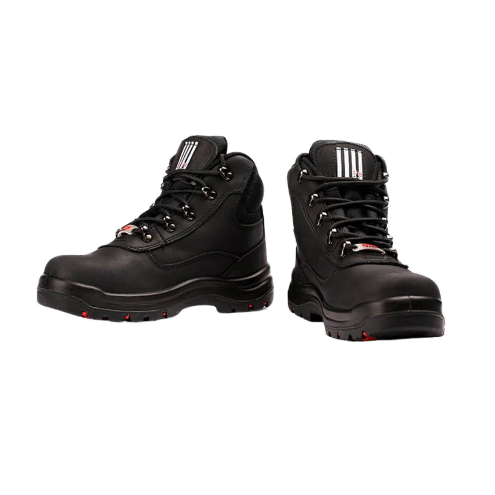 she wear Does Women's Wide-Fit Safety Work Boots, Hiker Style, Nubuck Leather, Steel Cap, Black Size 11