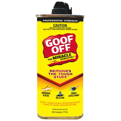 Goof Off Adhesive Remover 177ml - Multi-Surface Adhesive & Stain Remover, Indoor & Outdoor