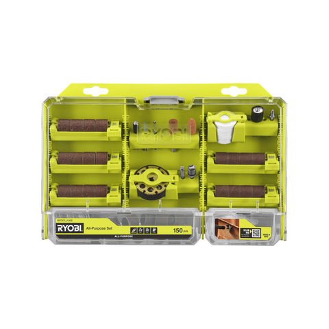 Ryobi 150-Piece Twist Lock All Purpose Rotary Set with Carry Case