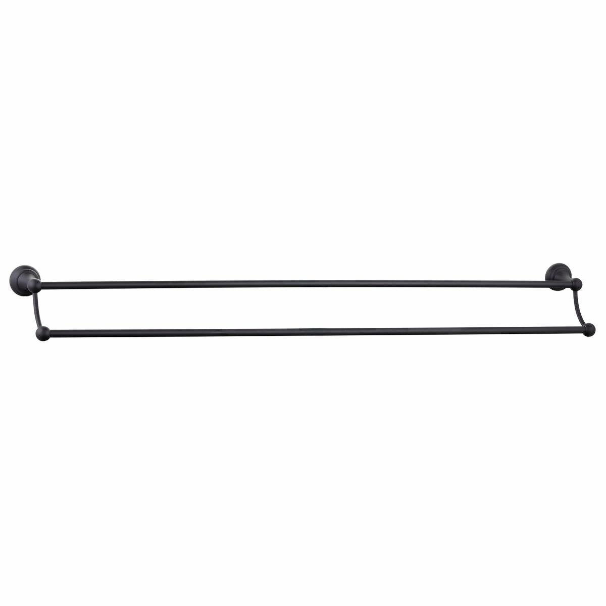 Mondella Maestro 935mm Matte Black Metal Double Towel Rail