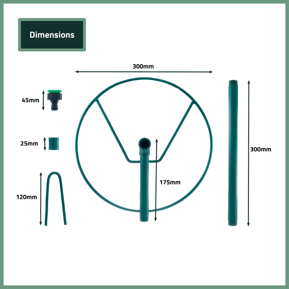 Garden Zen Universal Sprinkler Stand, Metal Garden Irrigation Support