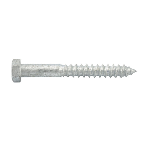 Zenith M8 x 100mm Hot Dipped Galvanised Hex Head Coach Screw - 4.6 Grade Steel