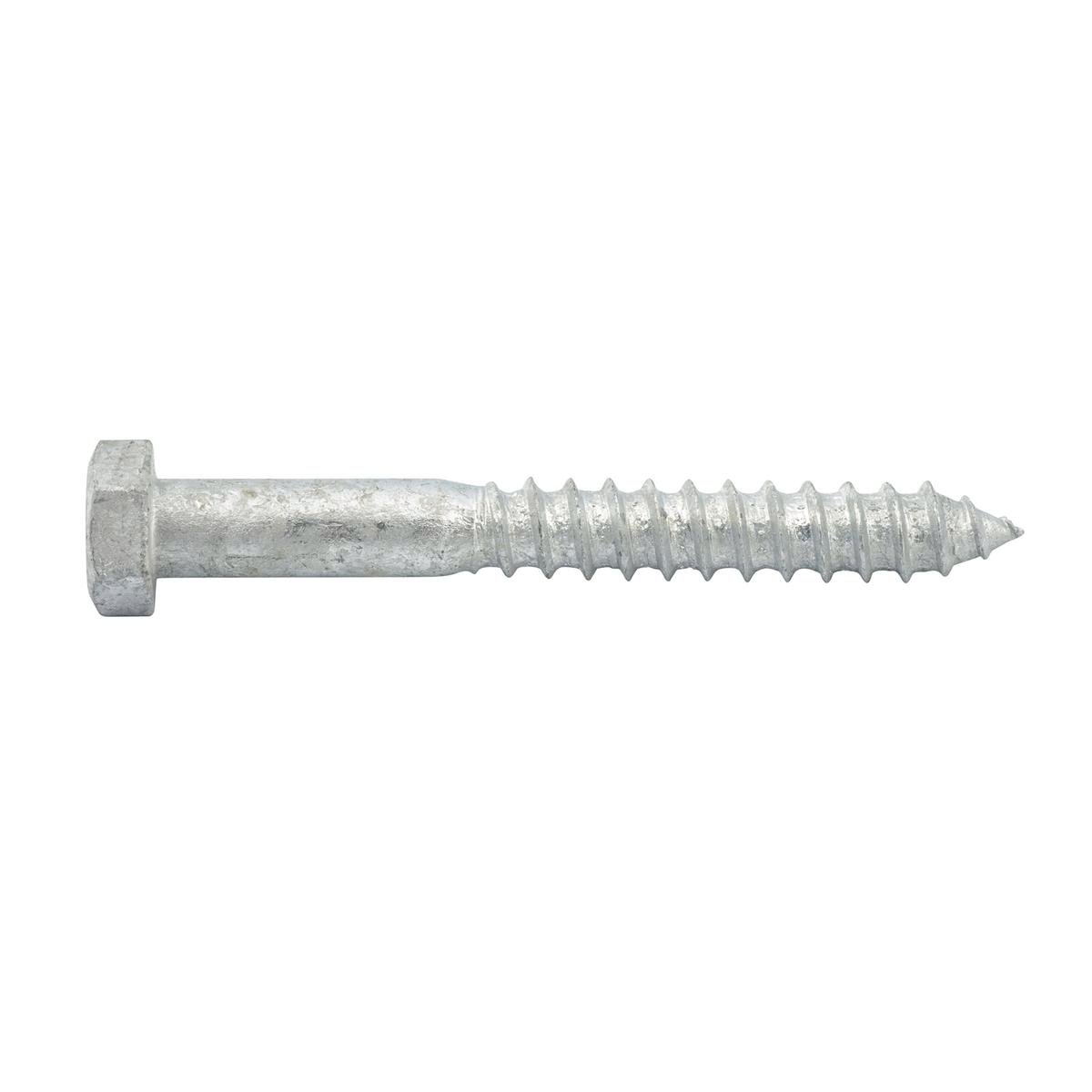 Zenith M8 x 100mm Hot Dipped Galvanised Hex Head Coach Screw - 4.6 Grade Steel