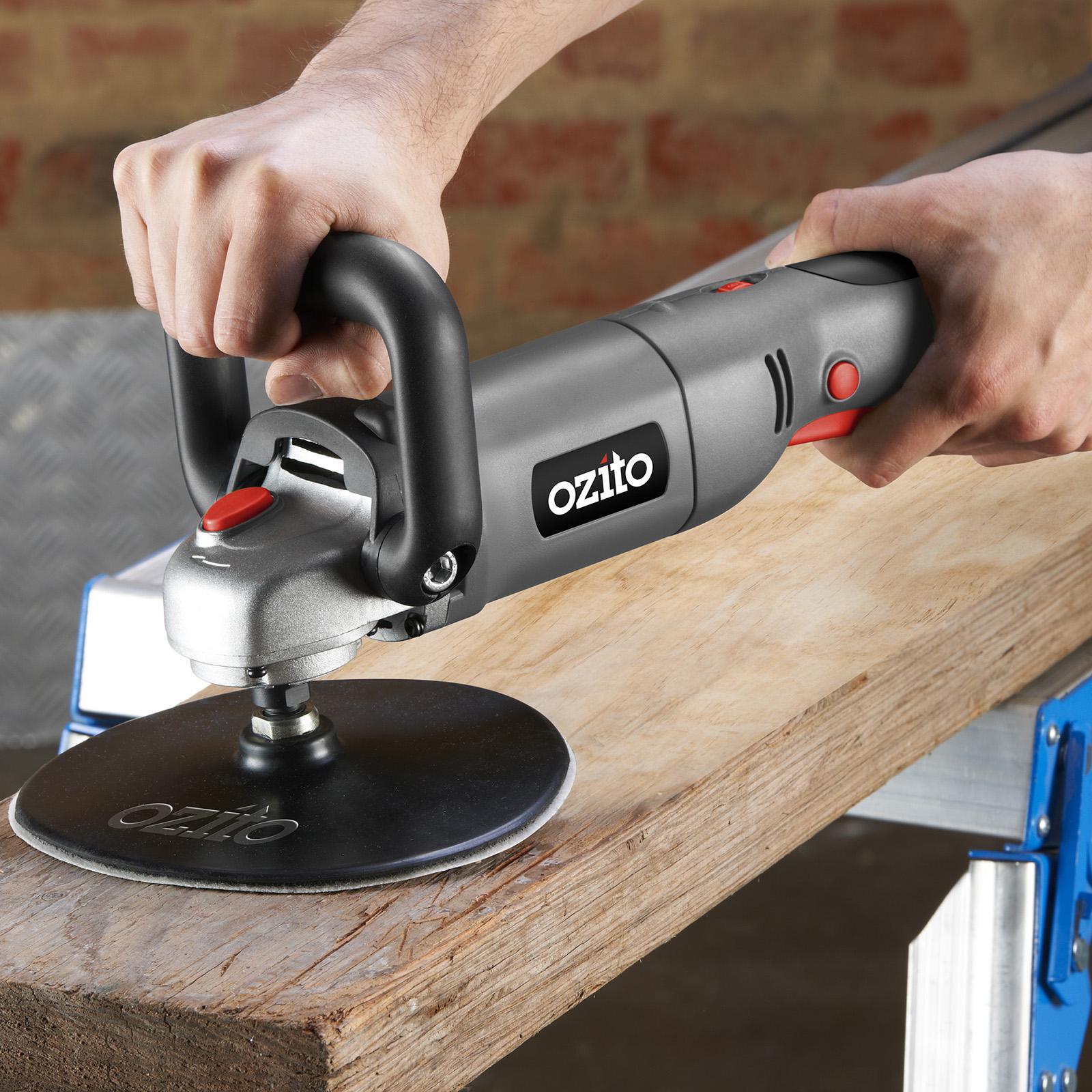 Ozito 180mm Sander Polisher SPR-7100, Variable Speed, Spindle Lock, D-Handle