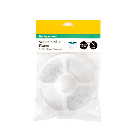 Pet Zone Replacement Filters - 3L Automatic Pet Water Fountain - 3 Pack - Activated Carbon & Ion Exchange Resin - SuperSaverAU - view 1