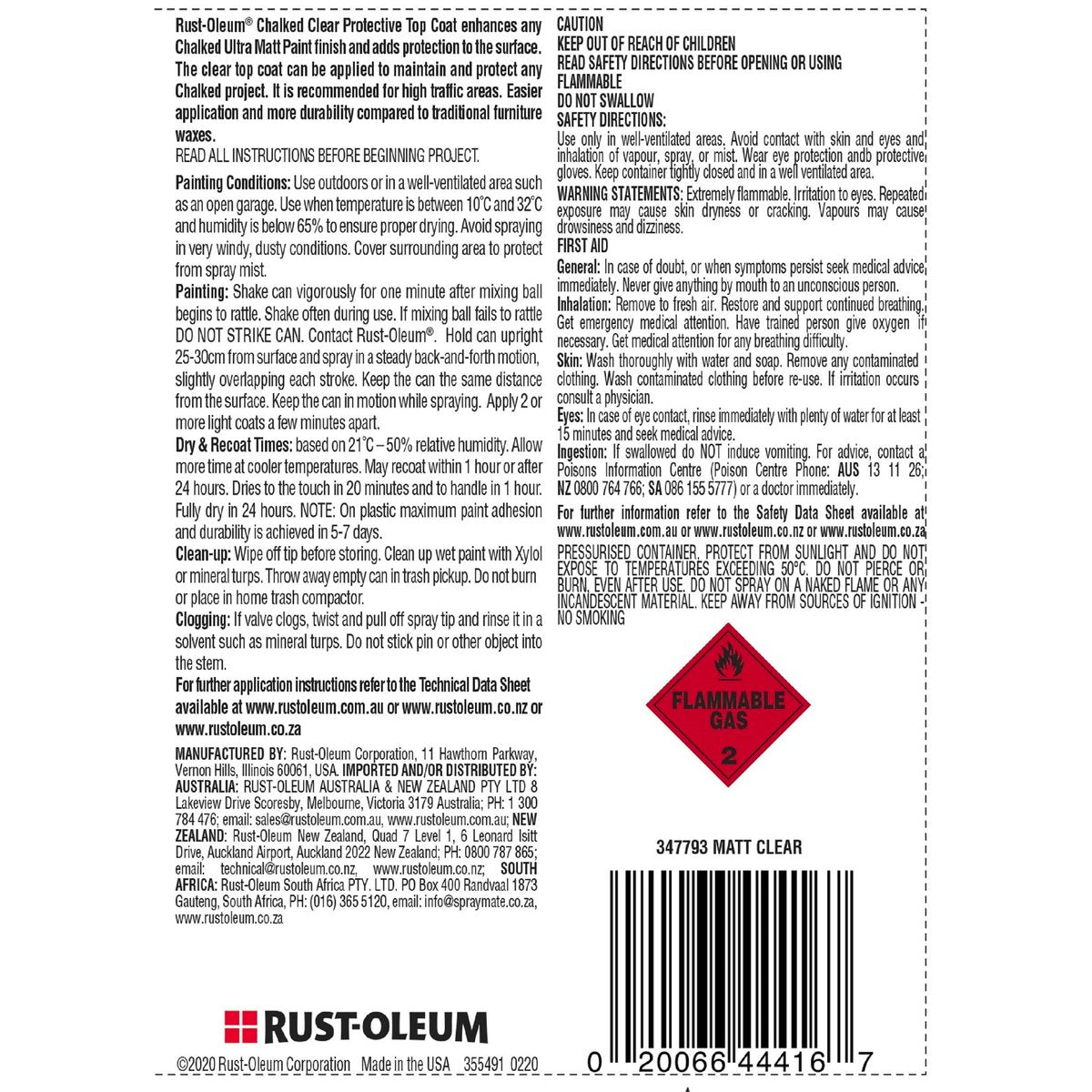 Rust-Oleum Chalked Matt Clear Protective Topcoat 887ml - Sealer for Chalk Paint Projects