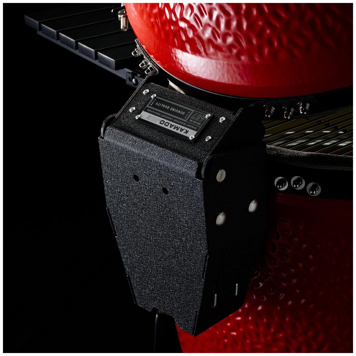 Kamado Joe Big Joe II Ceramic Grill - Red, 61cm Surface, Air Lift Hinge, Folding Side Shelves - BJ24RHC