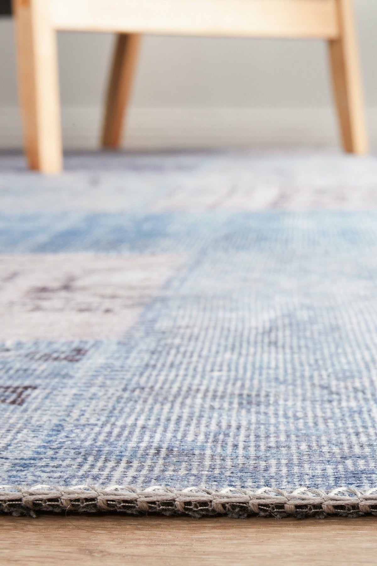 Rug Culture Illusions Large Power Loomed Rug 280x190cm - Denim Polyester - Cotton Backing - ILU121DENIM280X190