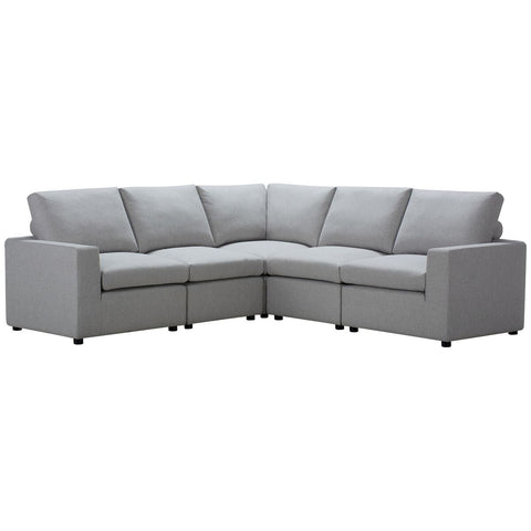 Ostro Furniture Athena 5 seater corner lounge - wide arms, stitch detailing, plywood frame - 27008000