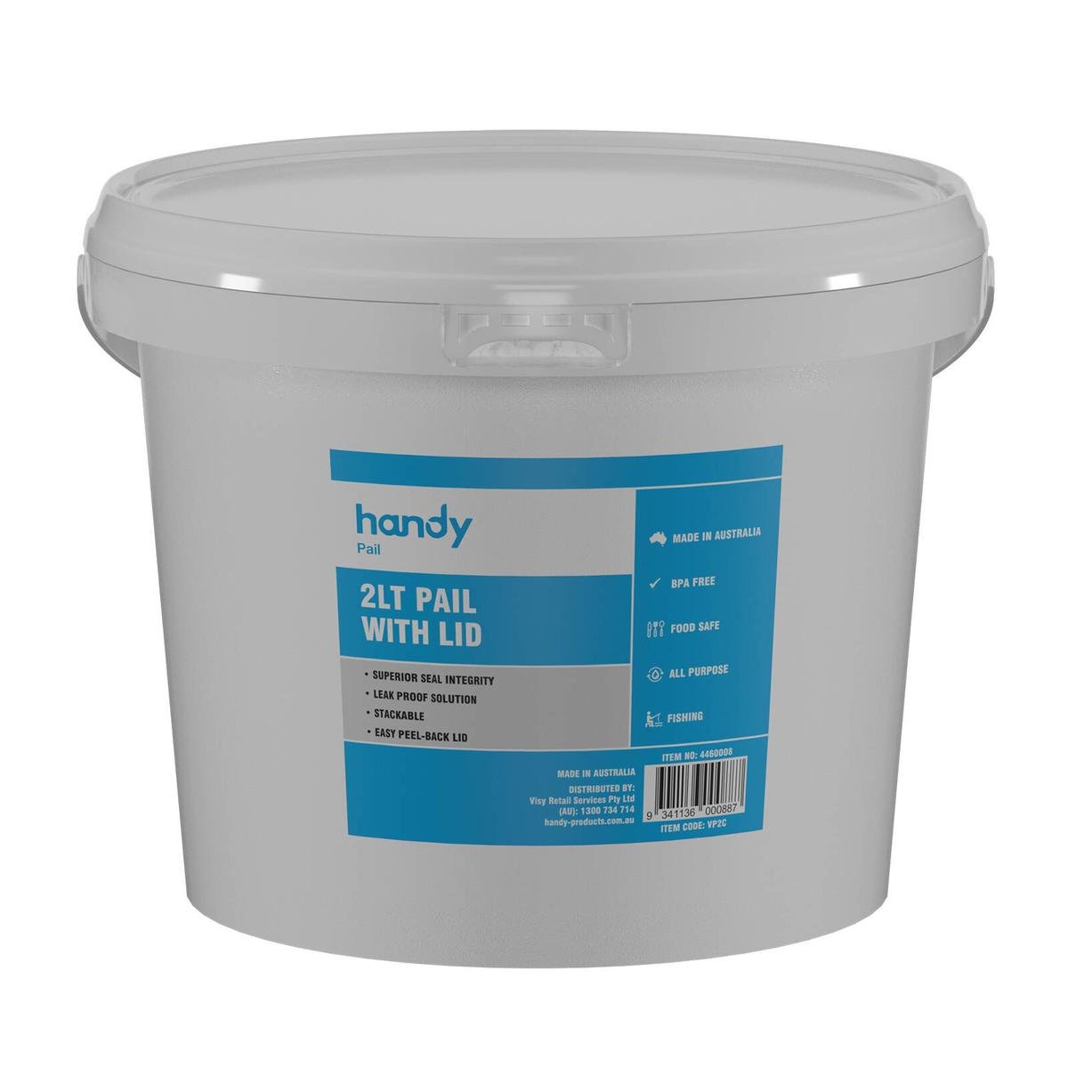 Handy Pail Bucket - 2.3L - Plastic - Food Grade - SuperSaverAU - view 1