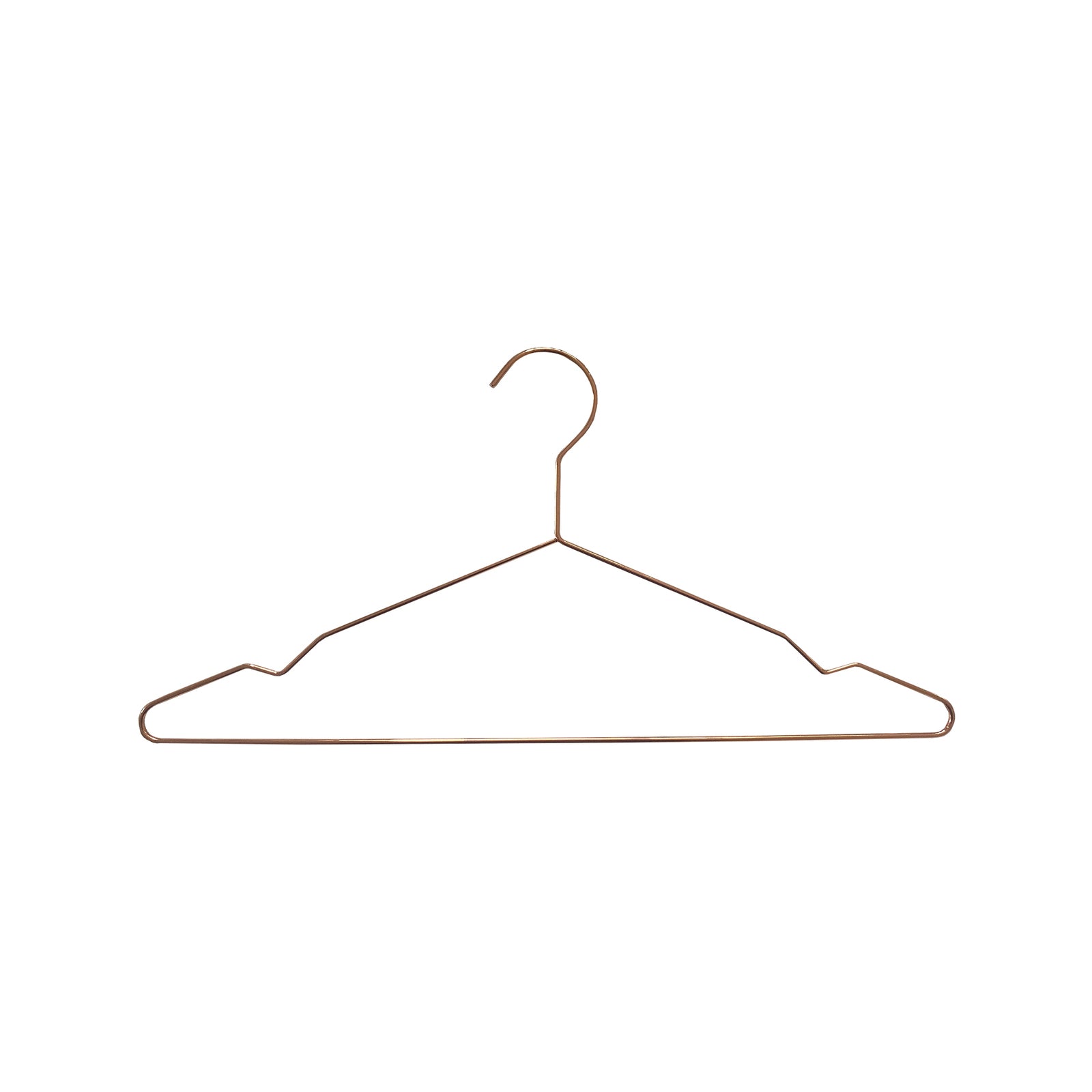 Practa Copper Steel Metal Clothes Hangers 10 Pack