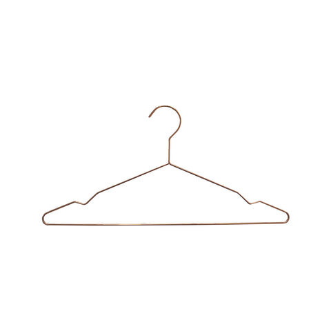 Practa Copper Steel Metal Clothes Hangers 10 Pack